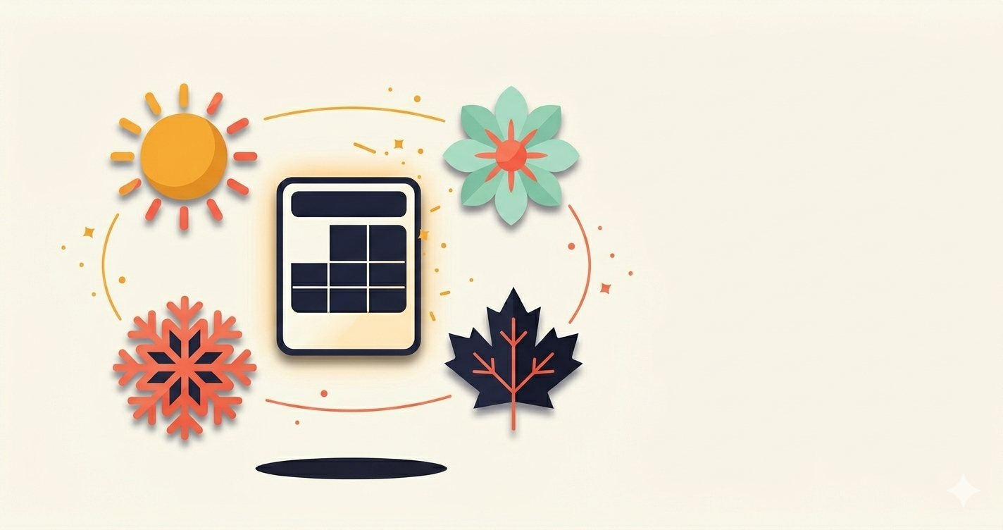 Pubblica i prodotti stagionali Shopify il giorno giusto, ogni anno